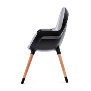 Kinderkraft FINI hranilica za bebe, crna, stolica za hranjenje za manju decu