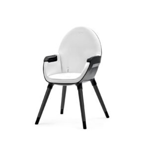 Kinderkraft FINI hranilica za bebe, crno-bela, stolica za hranjenje za manju decu