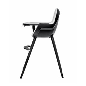 Kinderkraft FINI hranilica za bebe, crno-bela, stolica za hranjenje za veću decu