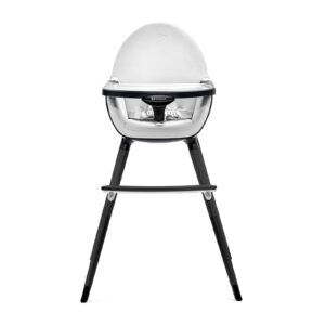 Kinderkraft FINI hranilica za bebe, crno-bela, stolica za hranjenje za veću decu