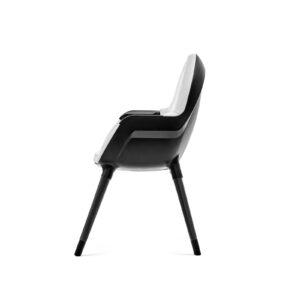 Kinderkraft FINI hranilica za bebe, crno-bela, stolica za hranjenje za manju decu