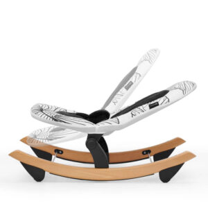 Kinderkraft FINIO black-white dečija stolica za ljuljanje