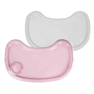 Kinderkraft hranilica za bebe YUMMY pink, dva poslužavnika