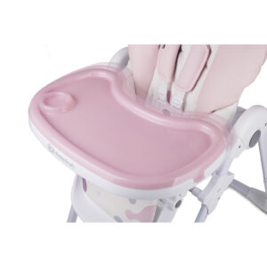 Kinderkraft hranilica za bebe YUMMY pink, poslužavnik
