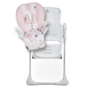 Kinderkraft hranilica za bebe YUMMY pink, odvojiva presvlaka