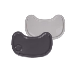 Kinderkraft hranilica za bebe YUMMY, siva, dva poslužavnika