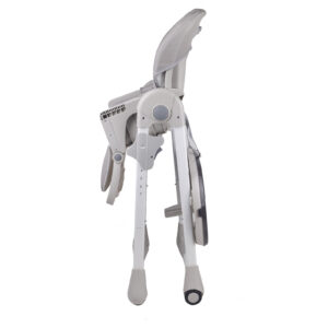 Kinderkraft hranilica za bebe YUMMY, siva, sklopljena