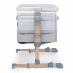 Kolevka krevetac za bebe Kinderkraft NESTE up grey light melange full wood
