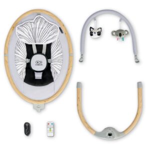 Ležaljka za bebe (ljuljaška) Kindekraft LUMI wooden