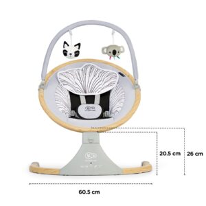 Ležaljka za bebe (ljuljaška) Kindekraft LUMI wooden