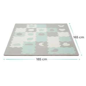 Podloga za igranje gimnastika Kinderkraft LUNO 3D turquoise