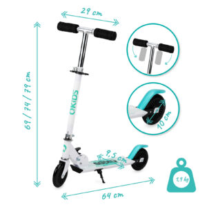 QKIDS FLO blue 2 aluminium trotinet za decu HUBA00012